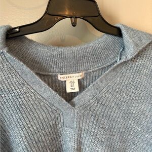 Sincerely Jules Light Blue Ribbed V-Neck Sweater